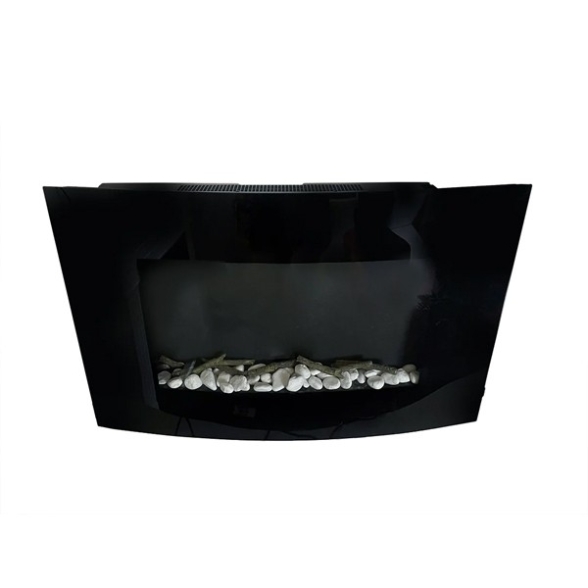 Camino elettrico caminetto da parete SAN DIEGO L88,5 x P13,5 x H56 - immagine 5