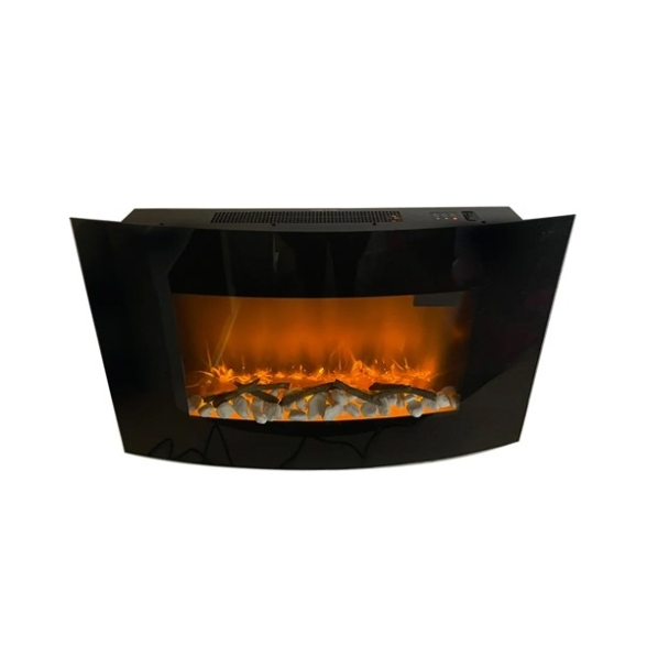 Camino elettrico caminetto da parete SAN DIEGO L88,5 x P13,5 x H56 - immagine 7