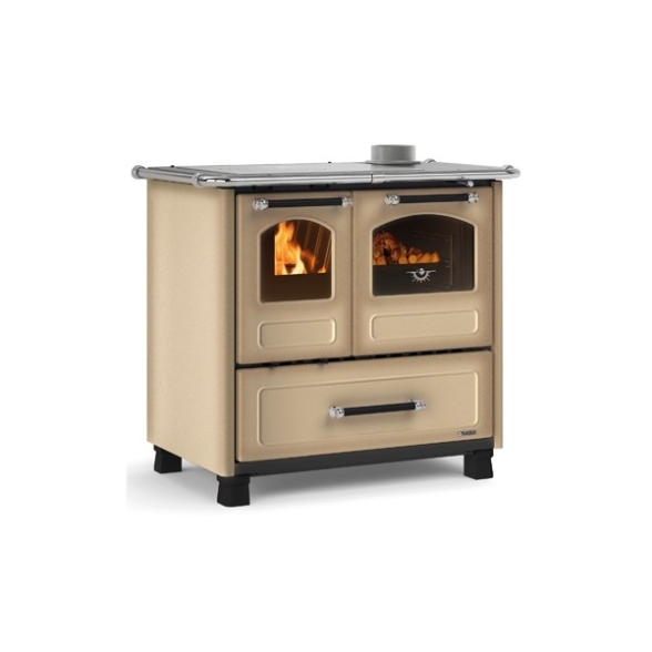 Cucina A Legna 7,5 kW Con Forno Family La Nordica 4 Stelle Cappuccino