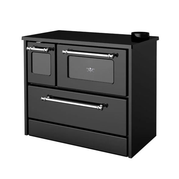 Cucina A Legna Stufa 9 Kw Nera Beatrice Glass L87xP51xH79 Ecodesign 4 Stelle