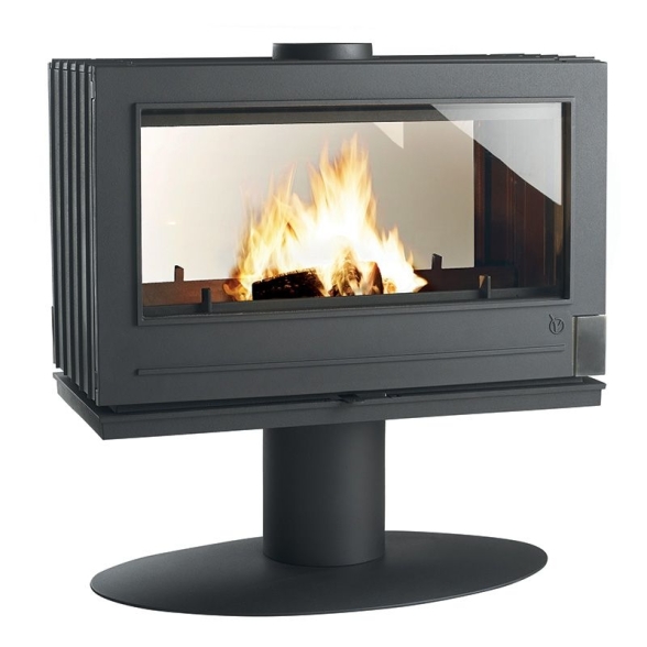 Stufa A Legna In Ghisa Scarlett 15 kW 4 Stelle Caminetti Montegrappa Bifacciale