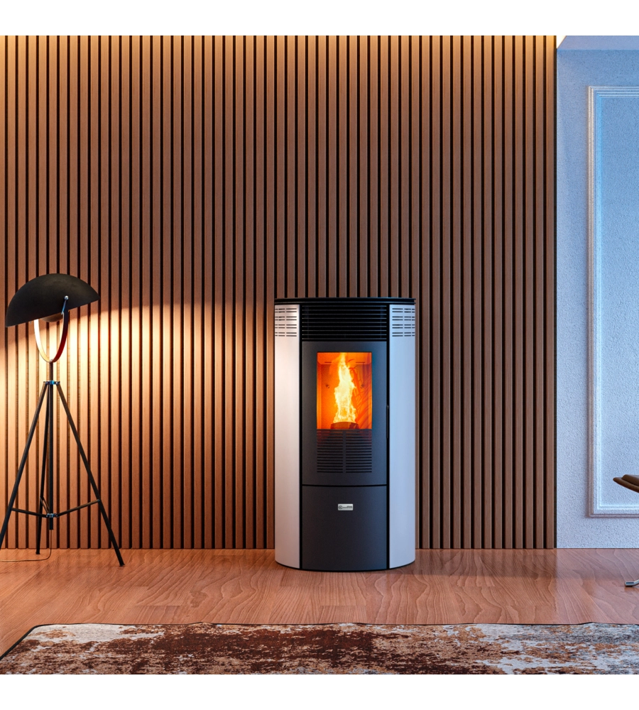 Stufa a pellet canadian stove "columbia 10" bianco 7,8 kw - immagine 2