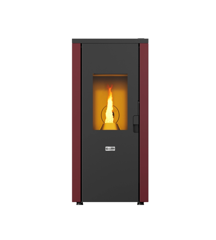 Stufa a pellet ermetica canadian stove "design evo" bordeaux 7 kw - immagine 5